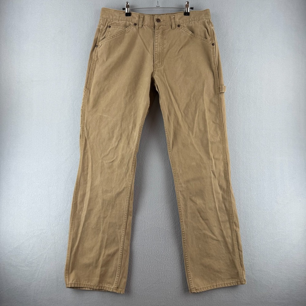 Big Mac Carpenter Pants Mens Fits 35x34 Tan Canvas Workwear Y2K Vintage‎